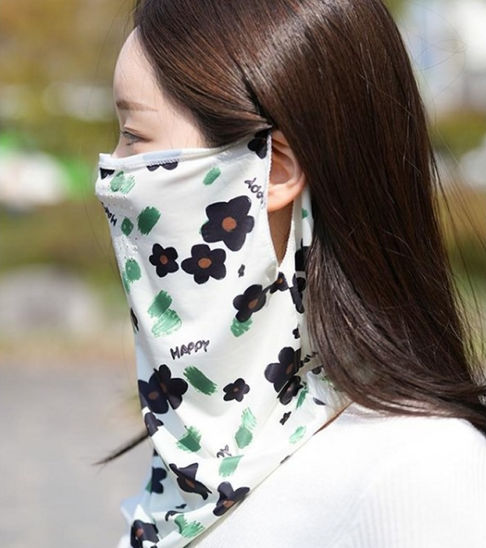 [CoolSet] Cool Mask(퍼플플라워+라이트그레이) + Cool 토시(2개) 4개 세트