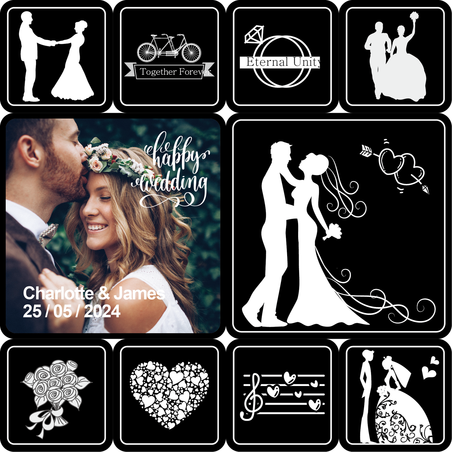 Enchanted Wedding Chocolate Set 4X4